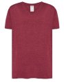 Heren T-shirt V hals JHK Urban Burgundy Heather